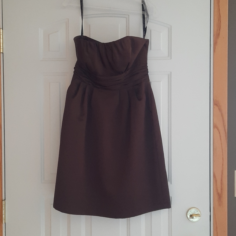 Chocolate brown bridesmaids dress